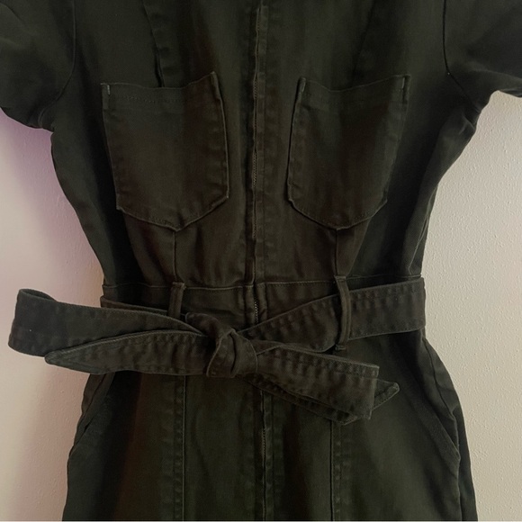 GOOD AMERICAN Moss Fit For Success Palazzo Jumpsuit
 Dark Green - Picture 8 of 10